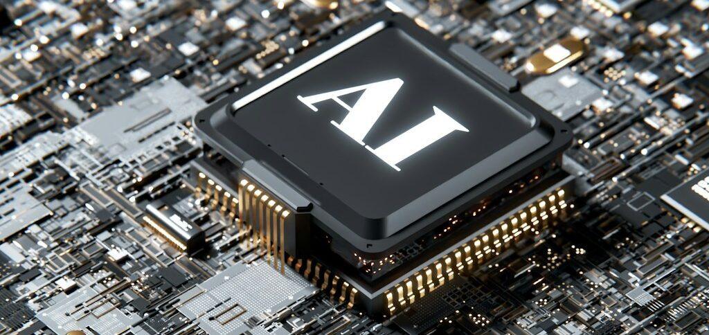 a computer chip with the letter a on top of it